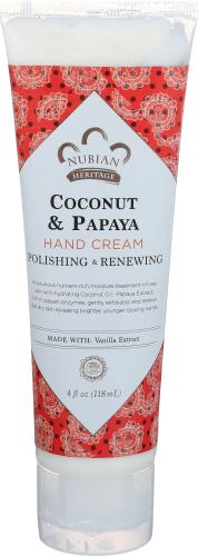 Nubian Heritage Hand Crm Coconut Papaya - 4 Oz (3 Units)