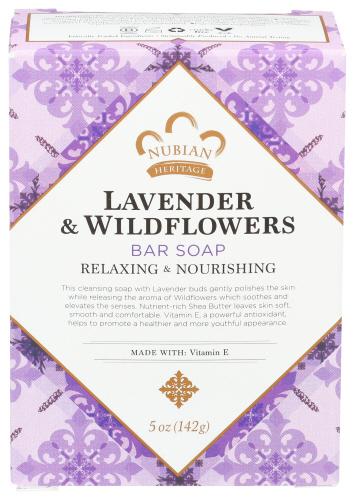 Nubian Heritage Soap Bar Lavender Wldflwrs - 5 Oz (3 Units)