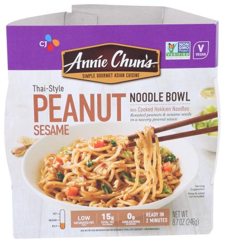Annie Chuns Noodle Bowl Peanut Sesame - 8.7 Oz (6 Units)