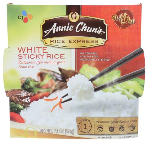Annie Chuns Rice Expr White Sticky - 7.4 Oz (6 Units)