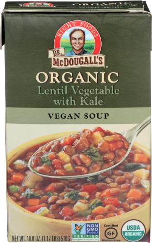 Dr Mcdougalls Soup Rts Lentil Veg Organic - 18 Oz (6 Units)