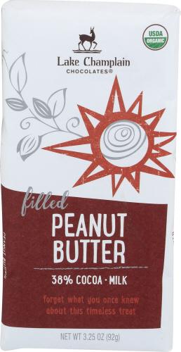 Lake Champlain Choc Chocolate Bar 38Pcnt Peanut Butter - 3.25 Oz (10 Units)