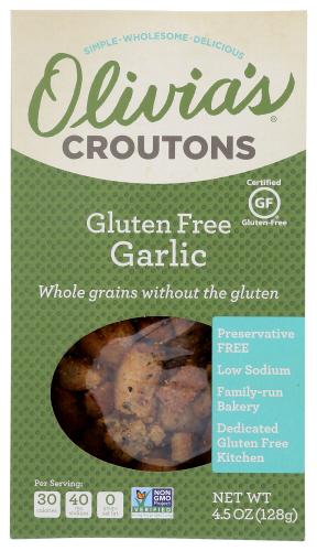 Olivias Croutons Crouton Garlic - 4.5 Oz (6 Units)