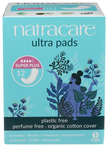 Natracare Pads Ultra Super Plus - 12 Pc (3 Units)