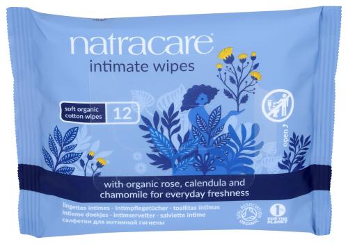 Natracare Wipe Organic Cotton Intimate - 12 Pc (3 Units)