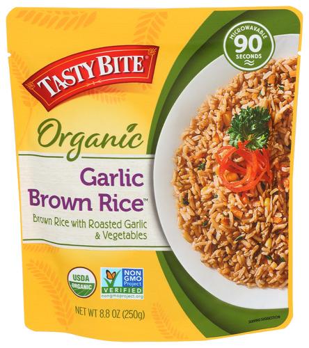 Tasty Bite Rice Brown Roasted Garlic - 8.8 Oz (6 Units)