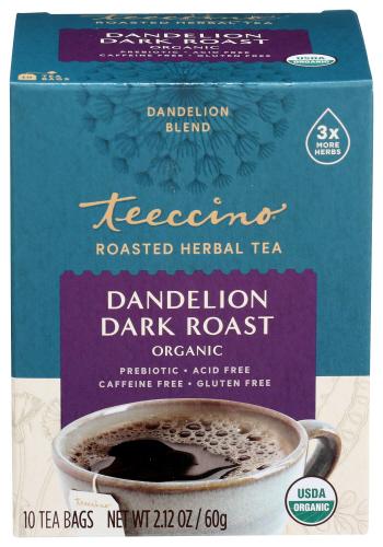 Teeccino Tea Dlion Dark Roast Snglsrv - 10 Ct (6 Units)