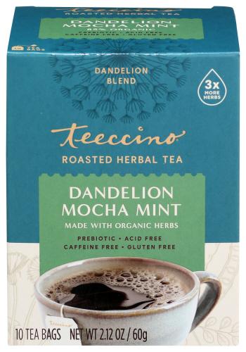 Teeccino Tea Dandelion Mocha Mint - 10 Ct (6 Units)