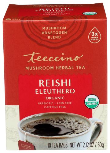 Teeccino Tea Reishi Eleuthe Mushrm - 10 Ct (6 Units)