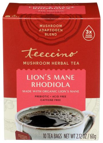 Teeccino Tea Rhodiola Mushroom - 10 Ct (6 Units)