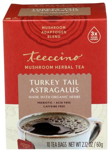 Teeccino Tea Astragalus Mushroom - 10 Ct (6 Units)