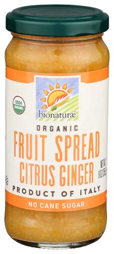 Bionaturae Spread Fruit Cit Ginger Organic - 9 Oz (12 Units)