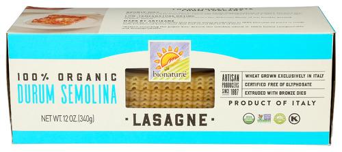 Bionaturae Pasta Lasagna Organic - 12 Oz (12 Units)