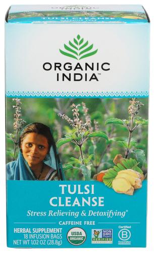 Organic India Tea Tulsi Cleanse Organic - 18 Bg (6 Units)