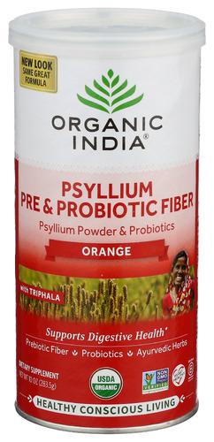 Organic India Fiber Psyllm Probio Ornge - 10 Oz (1 Units)