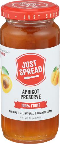 Just Spread Preserve 100Pct Fruit Aprct - 10 Oz (6 Units)