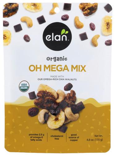 Elan Trail Mix Oh Mega Organic - 4.8 Oz (8 Units)
