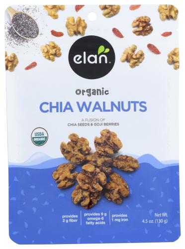 Elan Walnuts Chia Organic - 4.5 Oz (8 Units)