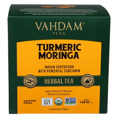 Vahdam Teas Tea Tumeric Moringa Herbal - 1.06 Oz (6 Units)