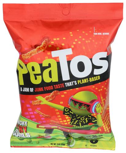 Peatos Pea Snk Puffed Fiery Hot - 4 Oz (8 Units)