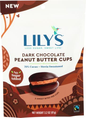 Lilys Sweets Chocolate Drk Chocolate Pb Cup - 3.2 Oz (12 Units)
