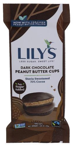 Lilys Sweets Cups Drk Chocolate Peanut Butter - 1.25 Oz (12 Units)