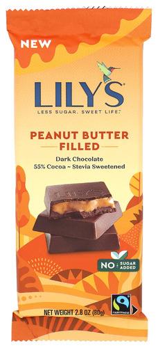 Lilys Sweets Bar Dk Chocolate Fld Peanut Butter - 2.8 Oz (12 Units)
