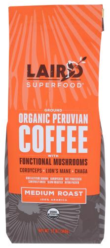 Laird Superfood Coffee Md Grnd Mshrm Organic - 12 Oz (6 Units)