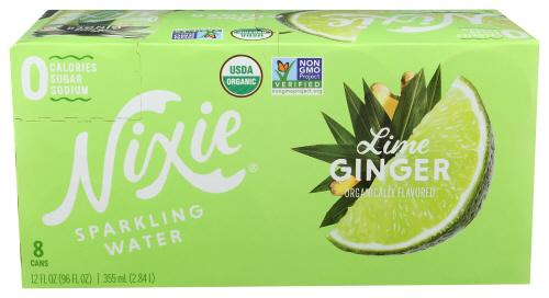 Nixie Water Sprk Lime Ginger 8Pk - 96 Fo (3 Units)