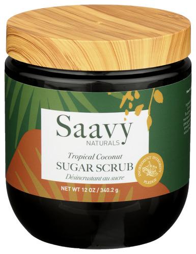 Saavy Naturals Scrub Salt Tropical Coconut - 12 Oz (1 Units)