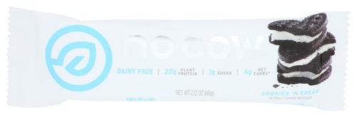 No Cow Bar Bar Cookies N Cream - 2.12 Oz (12 Units)