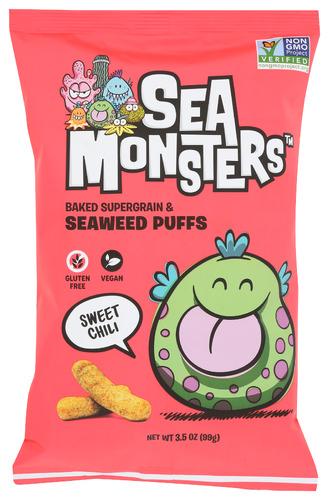 Sea Monsters Seaweed Puff Sweet Chili - 3.5 Oz (8 Units)