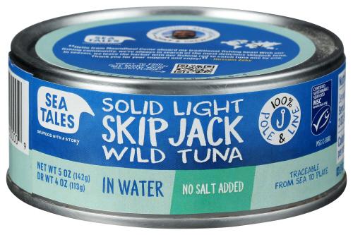 Sea Tales Tuna Skpjck Msc Wtr N Salt - 5 Oz (12 Units)
