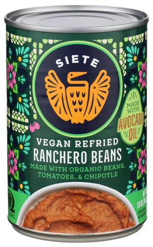 Siete Beans Refried Ranchero - 16 Oz (12 Units)