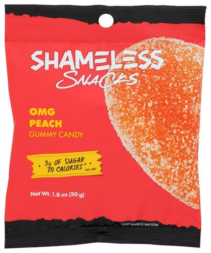 Shameless Snacks Gummy Sour Peach - 1.8 Oz (6 Units)