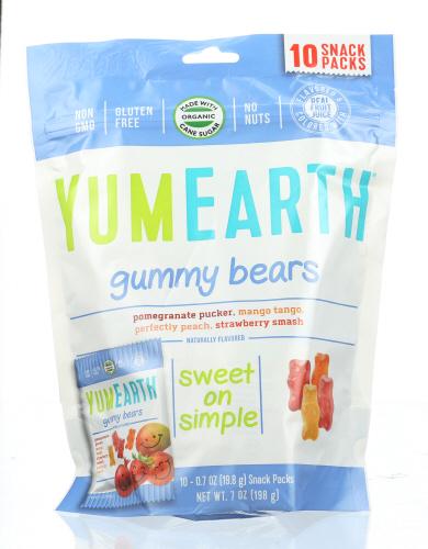 Yumearth Gummy Bear 10 Snkpk Family - 7 Oz (12 Units)