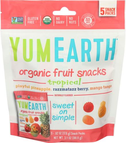 Yumearth Fruit Snack Tropical 5Ct - 3.1 Oz (12 Units)