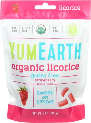 Yumearth Licorice Strawberry Organic - 5 Oz (6 Units)