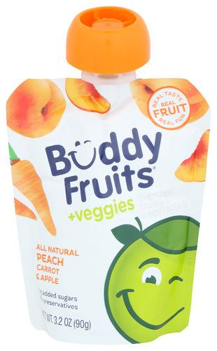 Buddy Fruits Fruit Pch Peach Carrot - 3.2 Oz (18 Units)