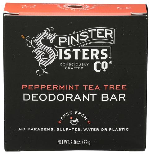 Spinster Sisters Co Bar Ddrnt Pprmnt Tea Tree - 2.8 Oz (1 Units)