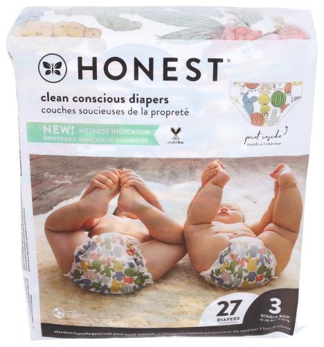 The Honest Company Diaper Cactus Cutie Size 3 - 27 Pk (4 Units)