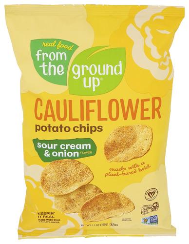 From The Ground Up Cauliflower Chip Sour Crm - 3.5 Oz (12 Units)