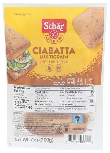 Schar Bread Mltigrn Ciabatta - 7 Oz (5 Units)