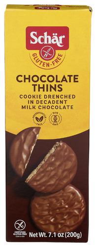 Schar Cookie Chocolate Thins - 7.1 Oz (12 Units)