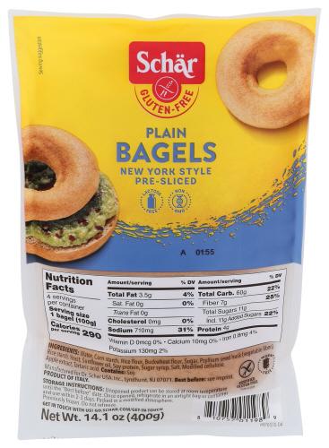 Schar Bagel Plain - 14.1 Oz (4 Units)