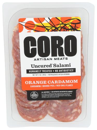 Coro Foods Salami Orange Crdmm Unc Sl - 3 Oz (12 Units)