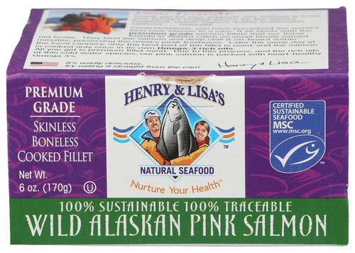 Henry & Lisas Salmon Pink Wld Alskn - 6 Oz (12 Units)