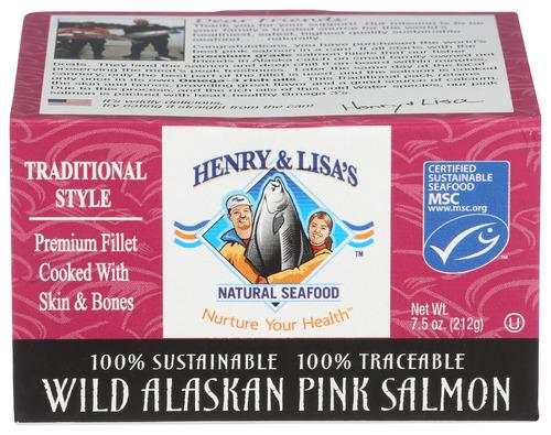Henry & Lisas Salmon Pink Alskn Trad St - 7.5 Oz (12 Units)