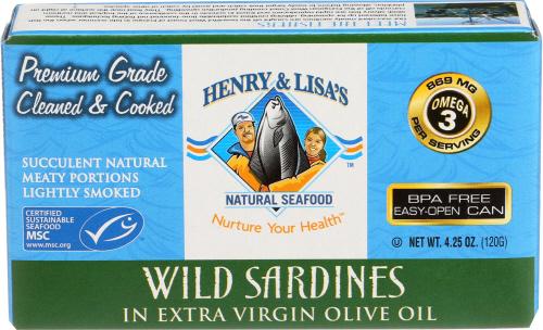 Henry & Lisas Sardine Wild Oovo - 4.25 Oz (12 Units)
