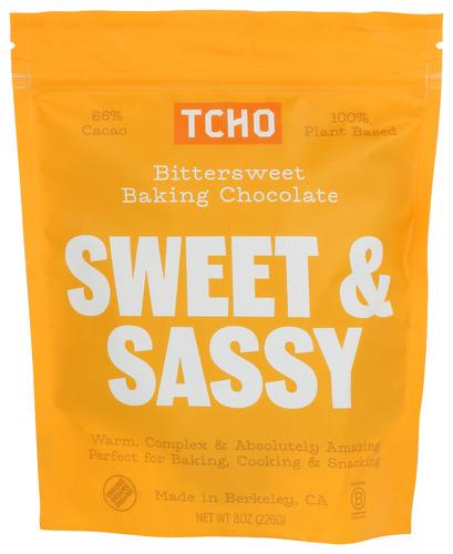 Tcho Chocolate Baking Sweet Sassy - 8 Oz (6 Units)